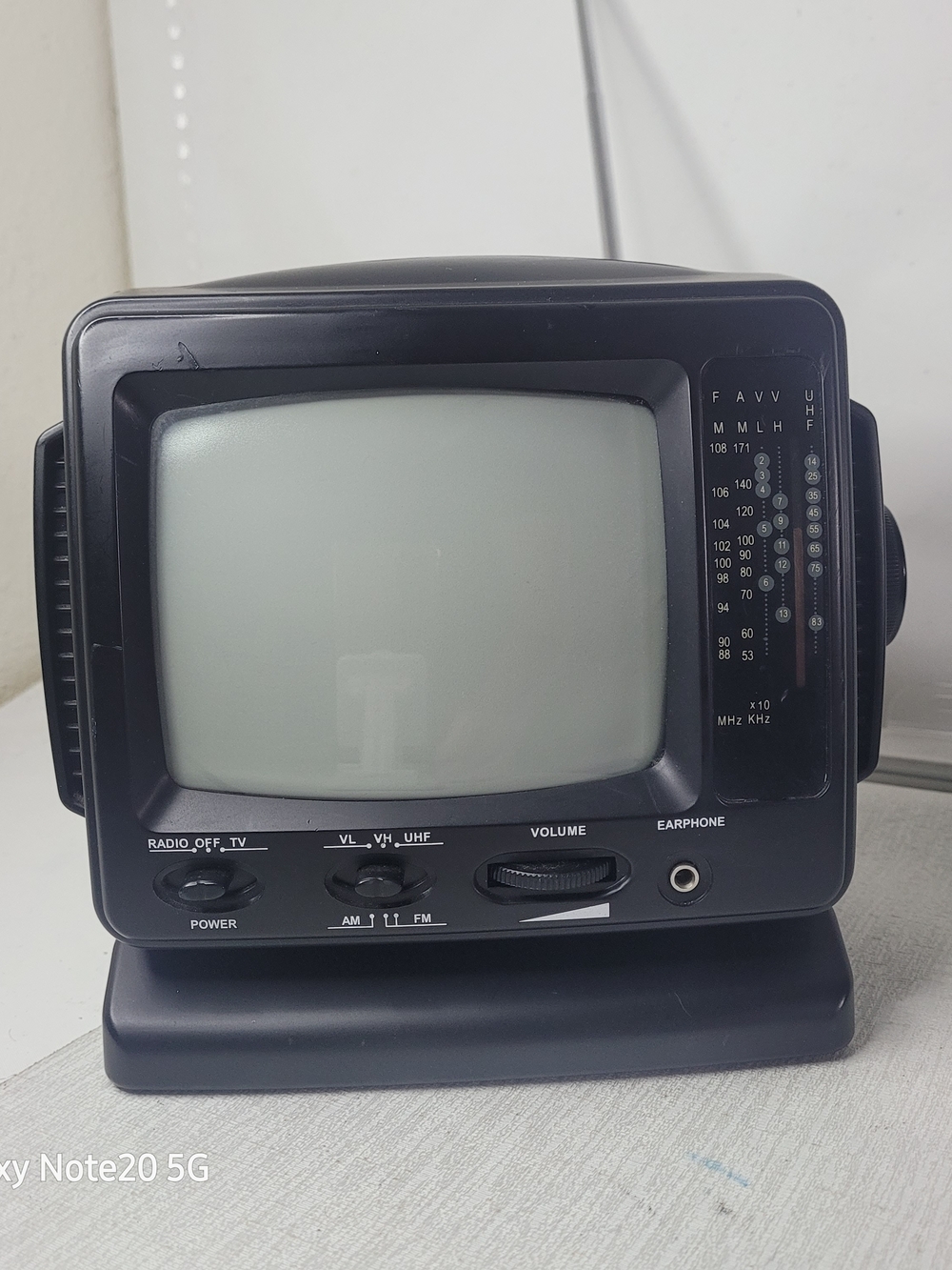 🔥Vintage Black CRT TV Portable 5" Black & White Mini TV AM/FM Radio 🔥